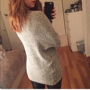 Grey crossover sweater